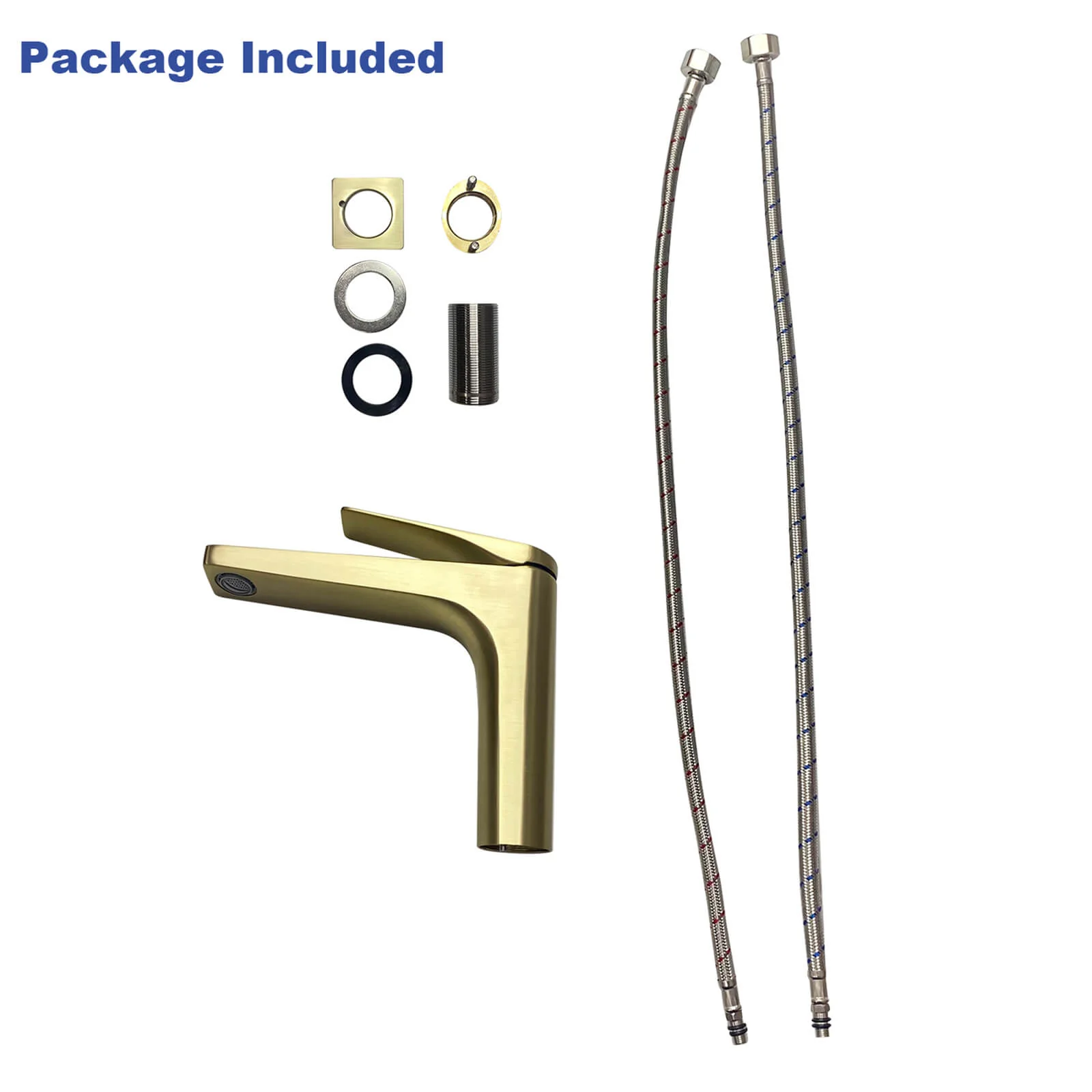 Water-Saving Gold Single-Hole Bathroom Sink Faucet - Image 9