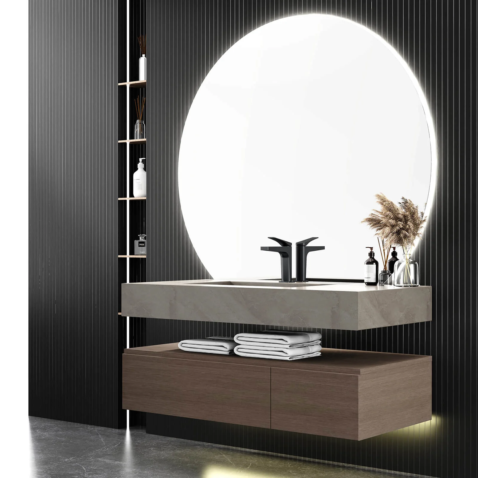 Water-Saving Matte Black Single-Hole Bathroom Sink Faucet - Image 4