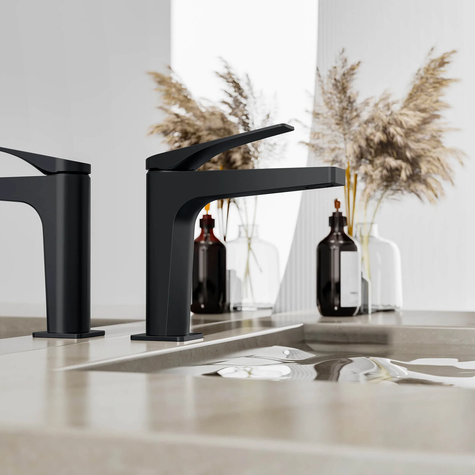 Water-Saving Matte Black Single-Hole Bathroom Sink Faucet - Image 6