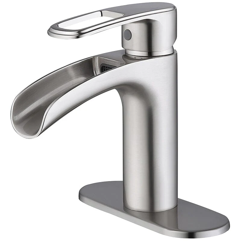 Waterfall Single Hole Single-Handle Bathroom Sink Faucet with Pop-up Drain Assembly - Image 16