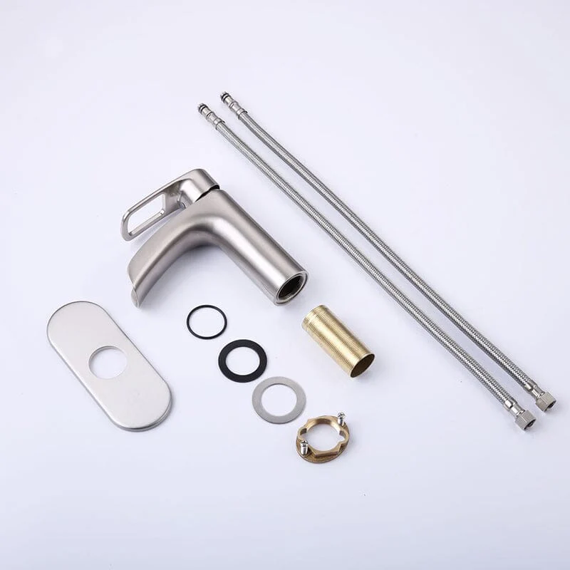 Waterfall Single Hole Single-Handle Bathroom Sink Faucet with Pop-up Drain Assembly - Image 22