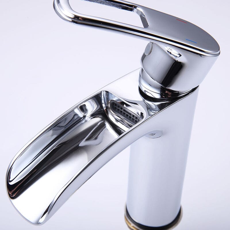 Waterfall Single Hole Single-Handle Bathroom Sink Faucet with Pop-up Drain Assembly - Image 29