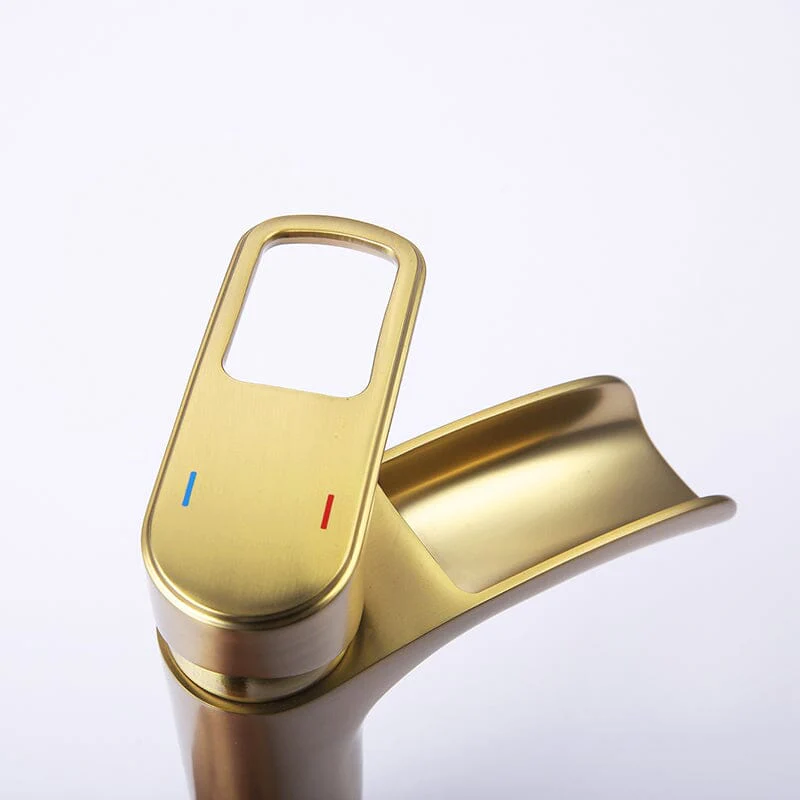 Waterfall Single Hole Single-Handle Bathroom Sink Faucet with Pop-up Drain Assembly - Image 42