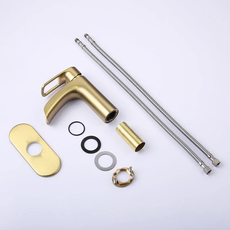 Waterfall Single Hole Single-Handle Bathroom Sink Faucet with Pop-up Drain Assembly - Image 46
