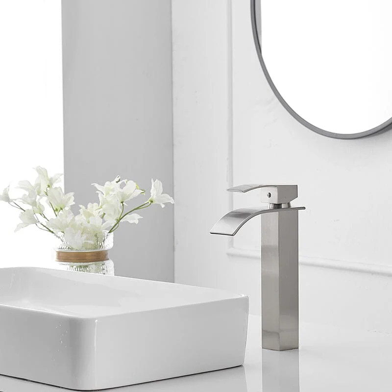 Waterfall Single Hole Single Handle Bathroom Sink Faucet With Pop-up Drain Assembly - Image 14