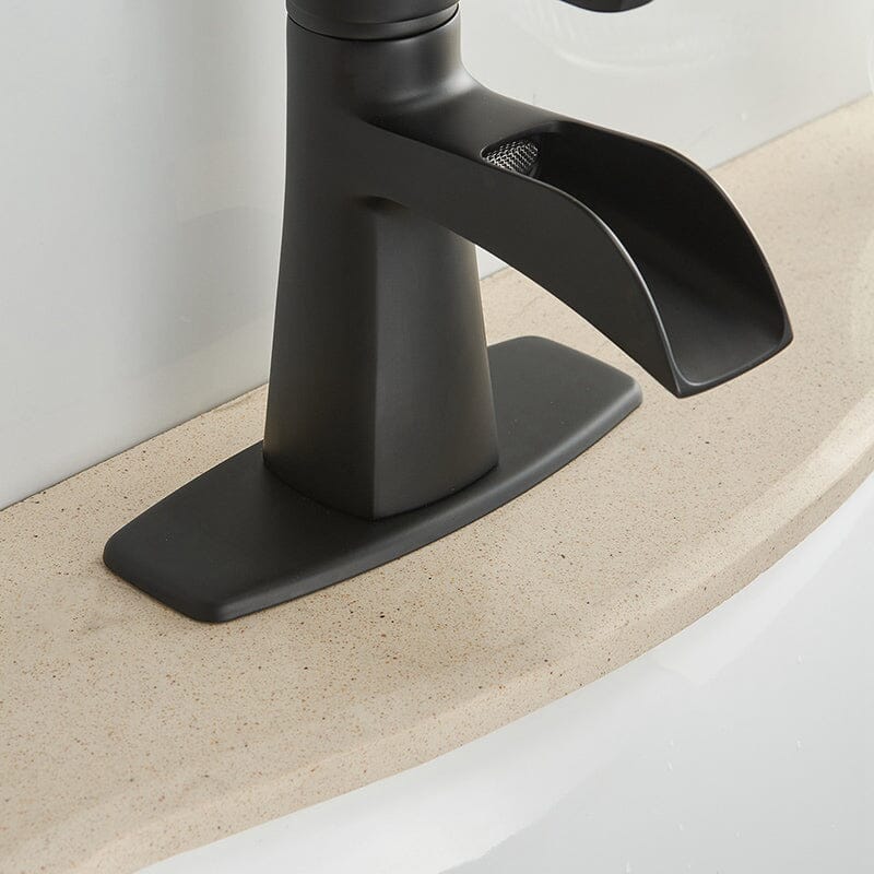 Waterfall Single Hole Single-Handle Low-Arc Bathroom Sink Faucet With Pop-up Drain Assembly - Image 15