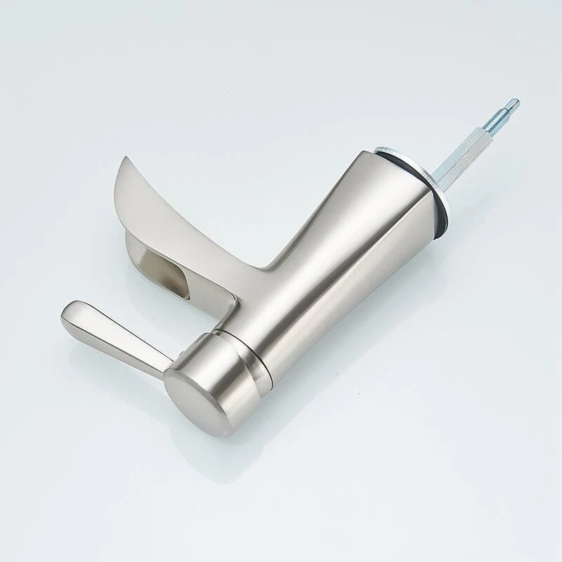 Waterfall Single Hole Single-Handle Low-Arc Bathroom Sink Faucet With Pop-up Drain Assembly - Image 26