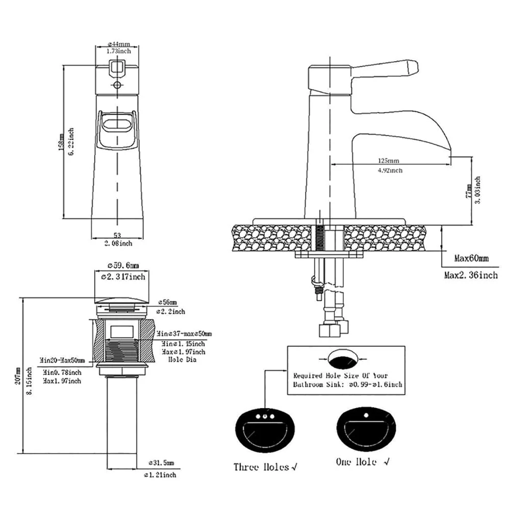 Waterfall Single Hole Single-Handle Low-Arc Bathroom Sink Faucet With Pop-up Drain Assembly - Image 28