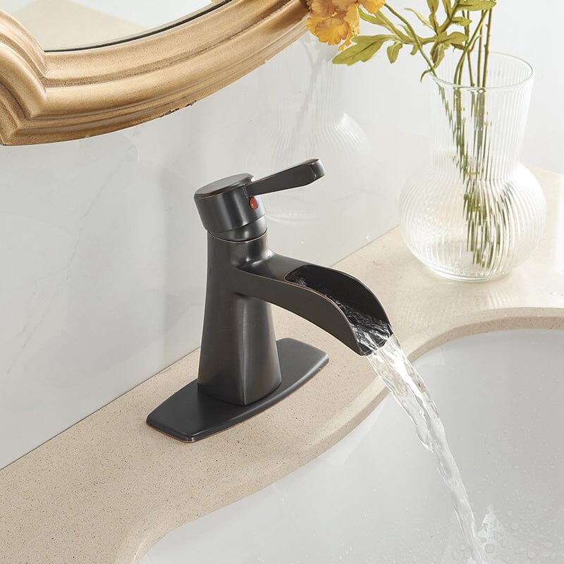 Waterfall Single Hole Single-Handle Low-Arc Bathroom Sink Faucet With Pop-up Drain Assembly - Image 29