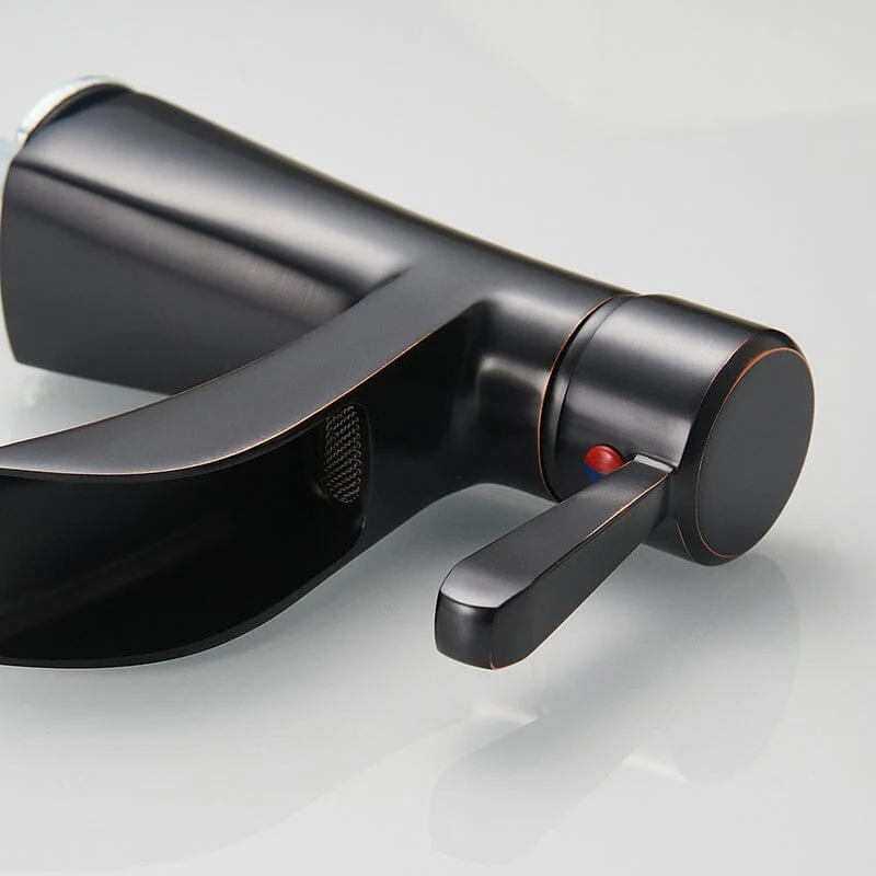 Waterfall Single Hole Single-Handle Low-Arc Bathroom Sink Faucet With Pop-up Drain Assembly - Image 34