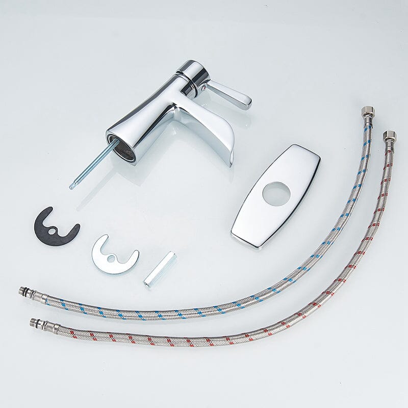 Waterfall Single Hole Single-Handle Low-Arc Bathroom Sink Faucet With Pop-up Drain Assembly - Image 8