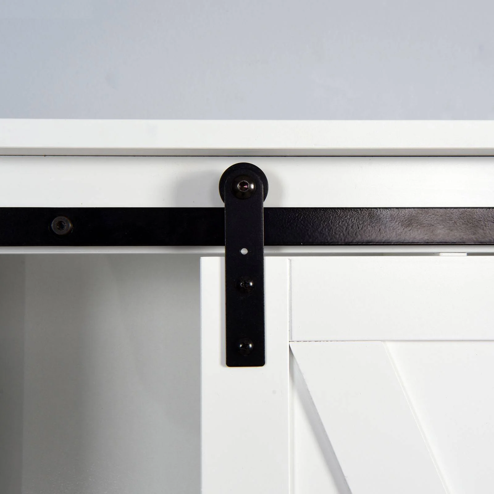 Adjustable White Over Toilet Storage Cabinet with Barn Door for Space Efficiently - Image 8